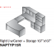 AOSP Right/Left U w/Corner + Storage 107x107